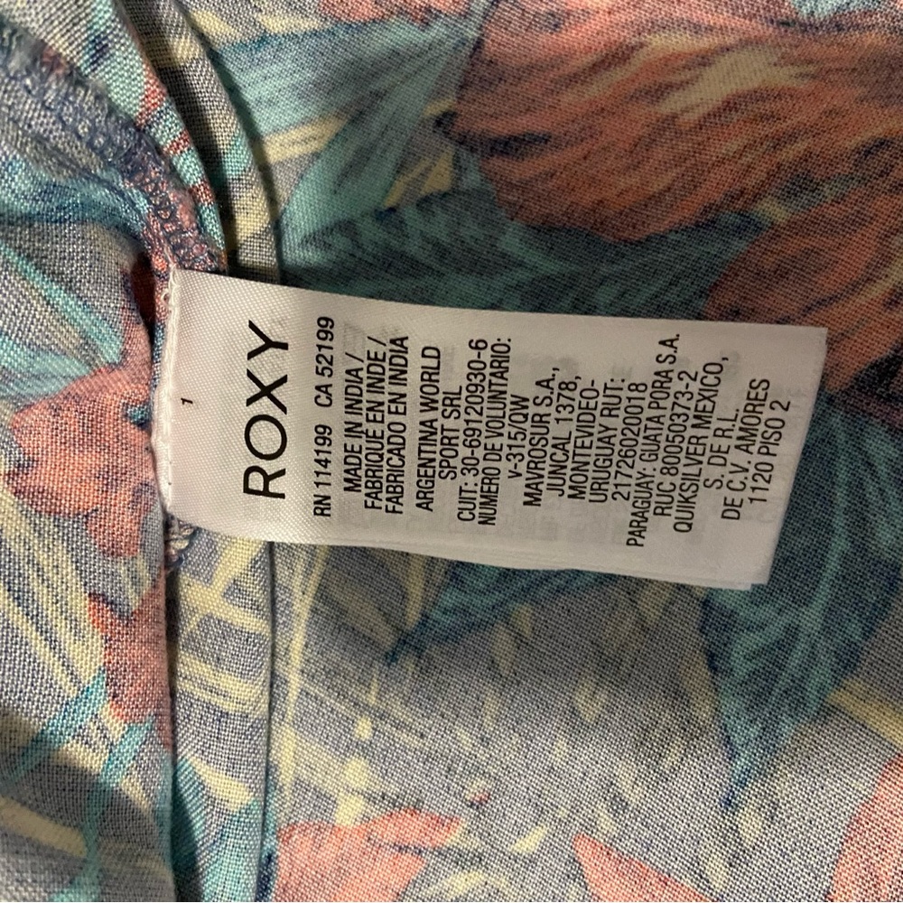 Roxy Blue and Orange Floral Maxi Dress - Picture 6 of 9